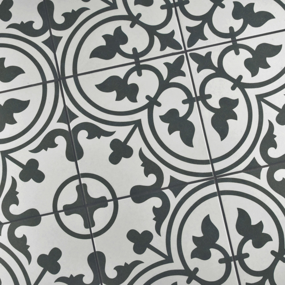 Arte White 9-3/4 in. x 9-3/4 in. Porcelain Floor and Wall Tile