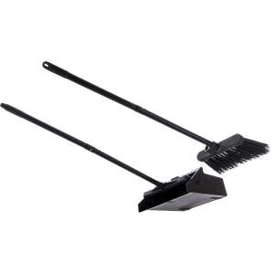 Carlisle, Duo-Pan, Black, 12", Dust Pan with Broom