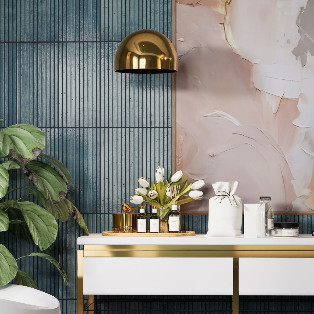 Sample – Capri Strata Indigo Porcelain Floor and Wall Tile