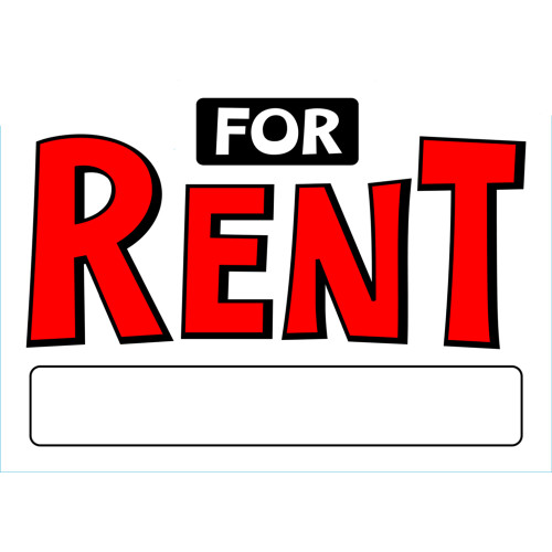 Die Cut For Rent Sign, 10