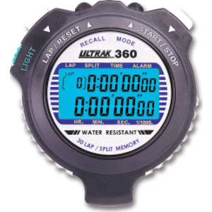 360 LED Backlight 30 Memory Stopwatch, Black