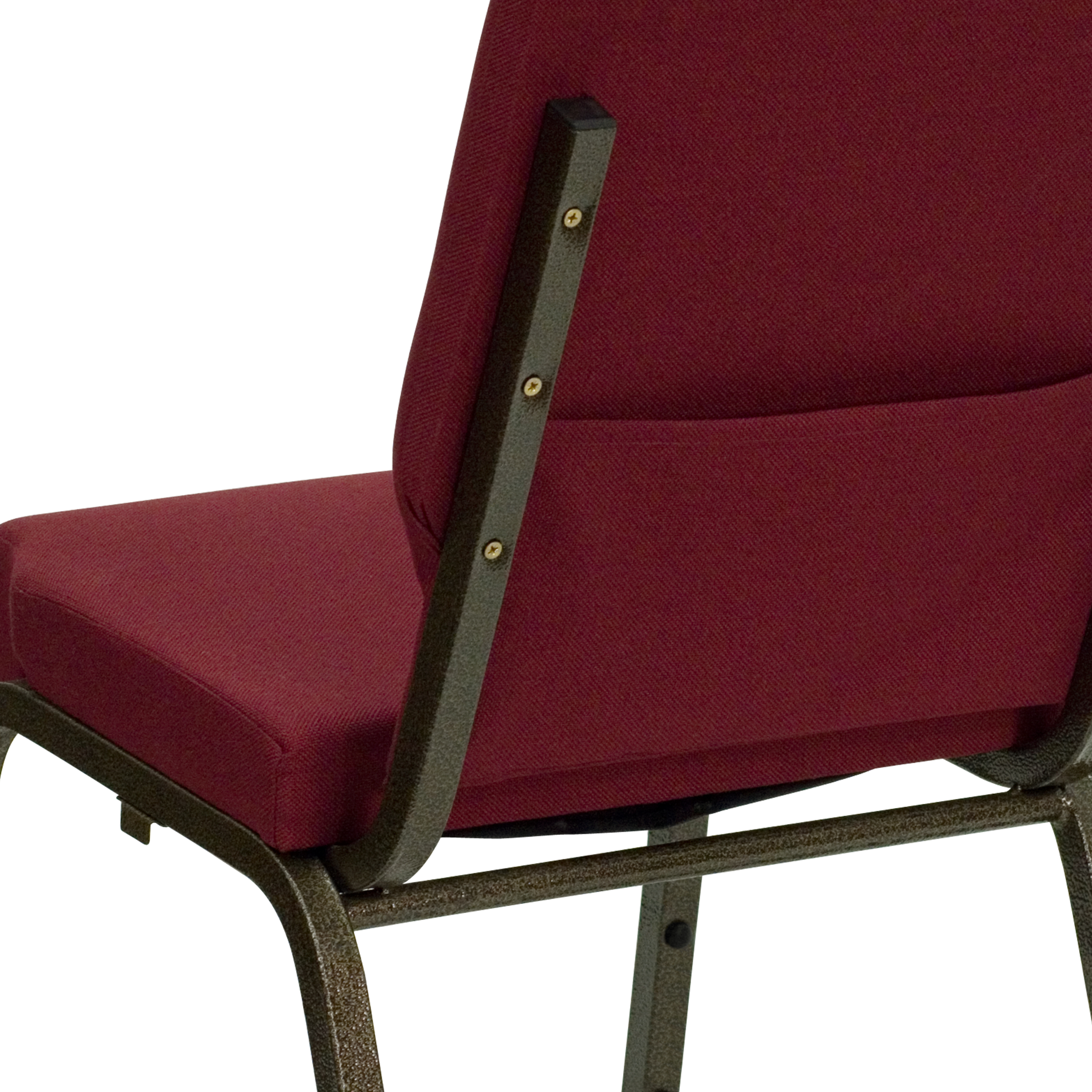 HERCULES Series 18.5''W Stacking Church Chair in Purple Fabric - Gold Vein Frame - Picture 21 of 140