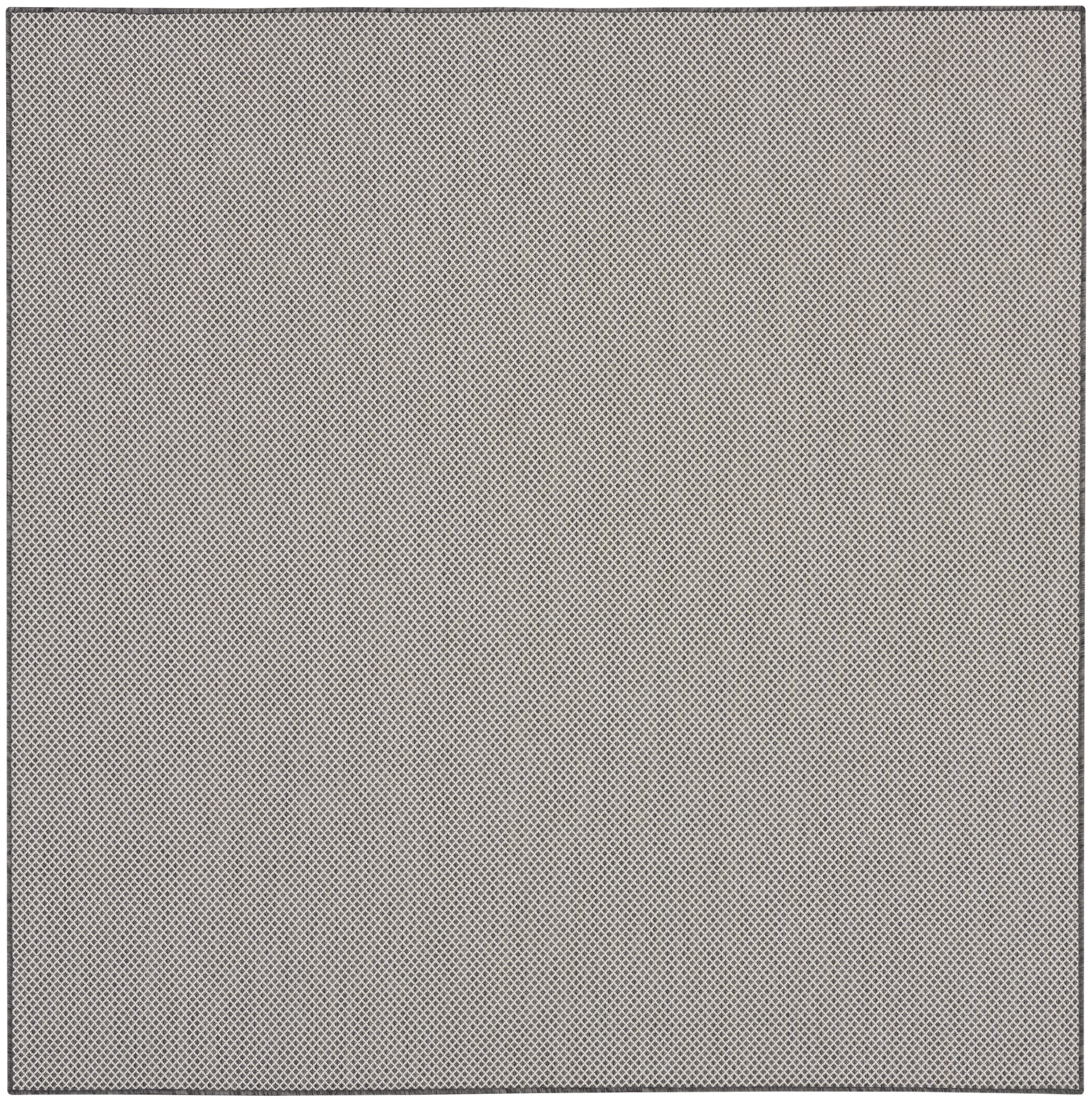 Nourison Courtyard 8' x Square Ivory Charcoal Modern Rug