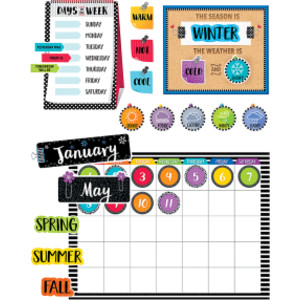 Bold & Bright Calendar Bulletin Board Set