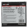 Red-Dot Weatherproof Box Aluminum Die Cast (5) 1/2 in. Threaded Hubs 2-Gang 2-17/32 in. Deep