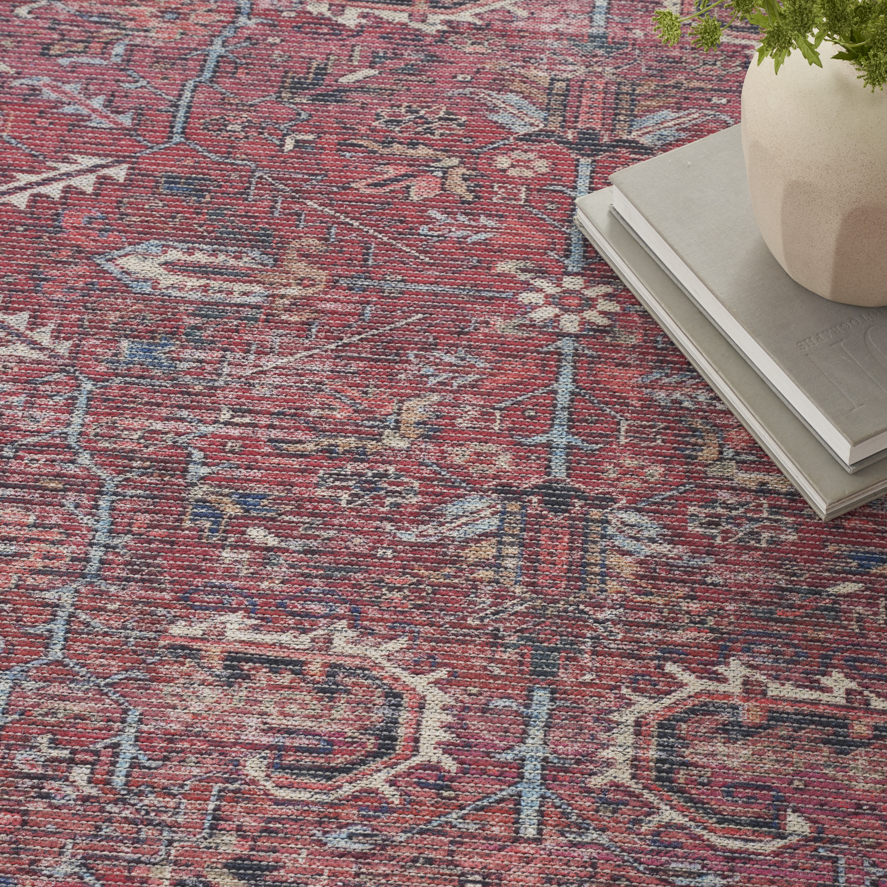 Nourison New Concept Washables 4' x 6' Brick Vintage Indoor Rug