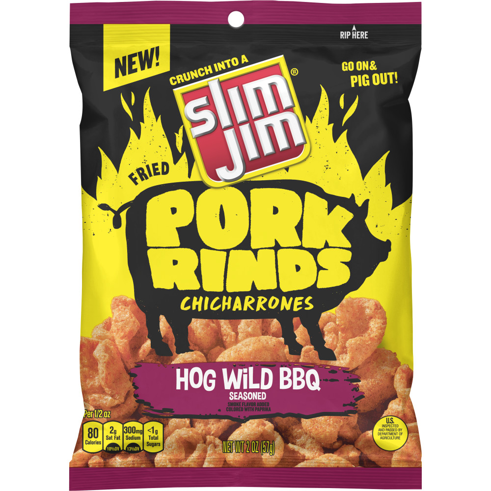 SLIM JIM Pork Rinds Hog Wild Barbeque Conagra Foodservice