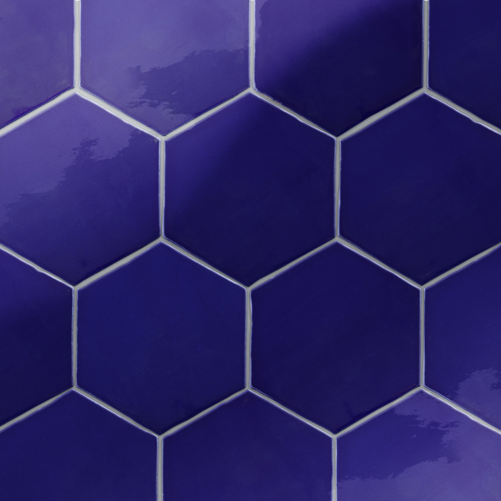 Viva Hex Azul 5-7/8 in. x 6-3/4 in. Ceramic Wall Tile