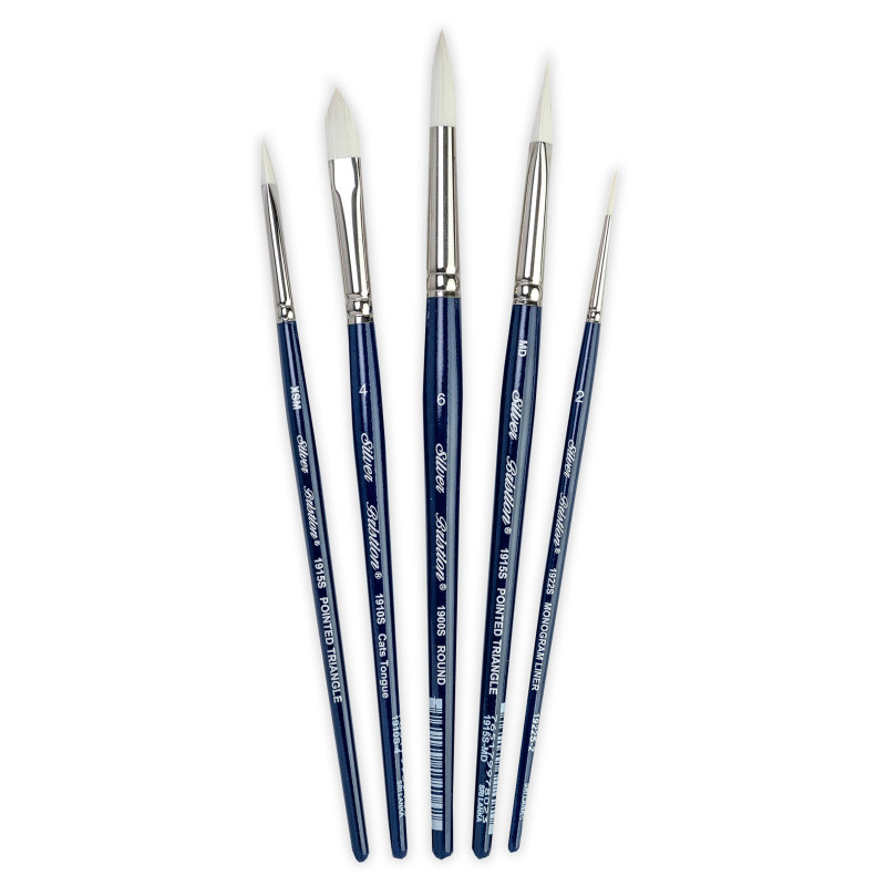 Bristlon Triangle Cats Tongue Brushes, Set of 5