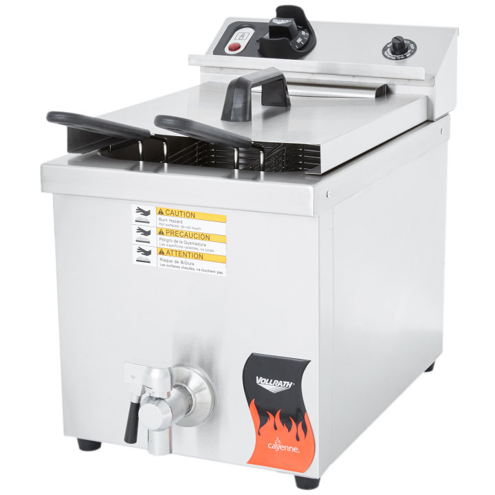 208- to 240-volt 15-lb medium duty Cayenne® countertop deep fryer