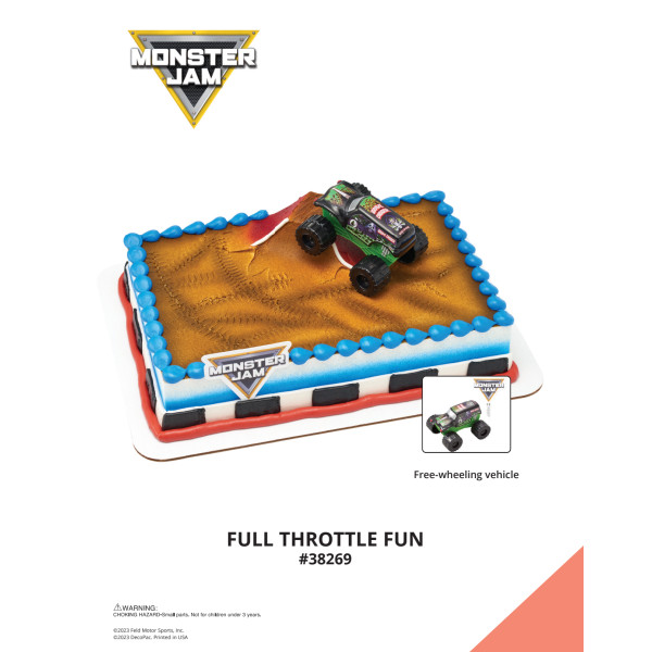 Monster Jam® Full Throttle Fun The Magic of Cakes® Icing Only Page