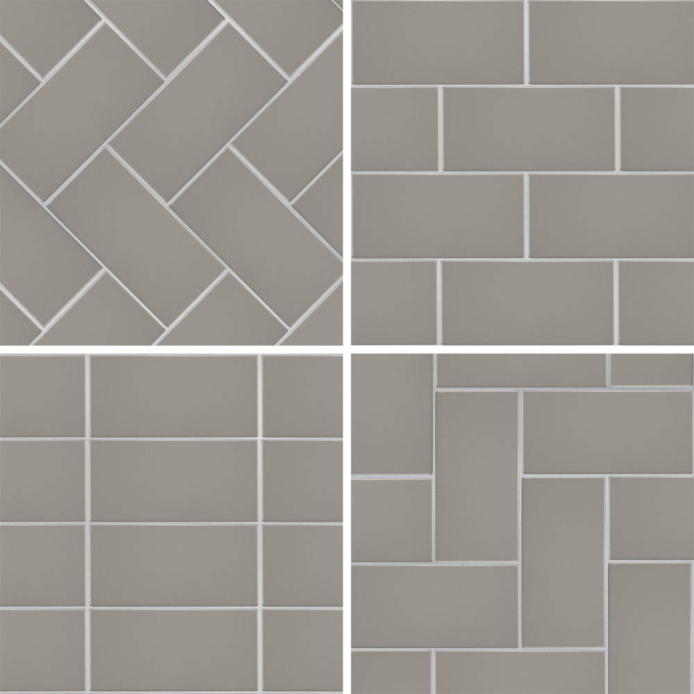 Piscina Glossy Dark Grey with BioTech 9-5/8 in. x 19-1/2 in. Porcelain Floor and Wall Tile