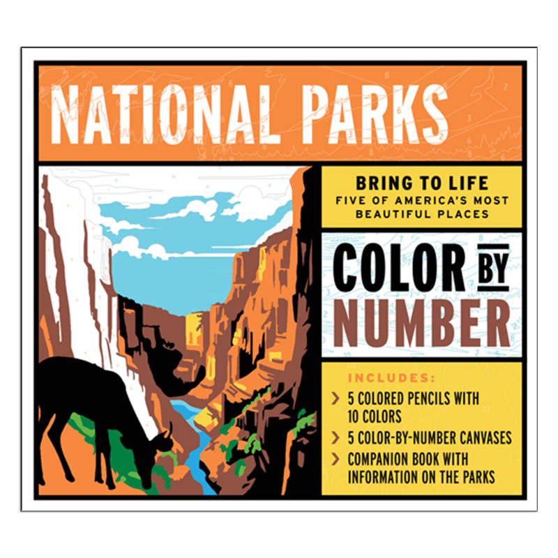 National Parks Color by Number Kit