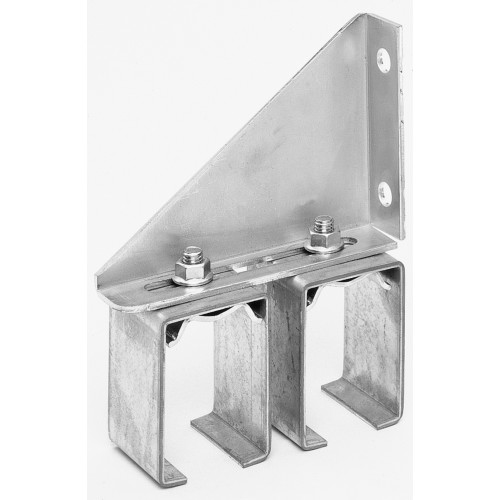 Hillman Galvanized Box Rail Bracket Face Mount Double Splice Adjustable