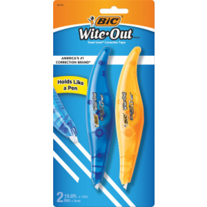 Wite-Out Exact Liner Correction Tape, 19.8 ft Each, White, 2 Count