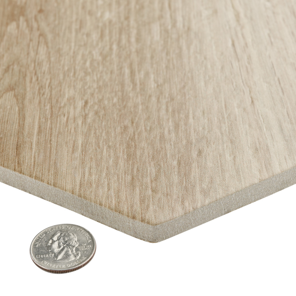 Natura Hex Camel 14-1/8 in. x 16-1/4 in. Porcelain Floor and Wall Tile