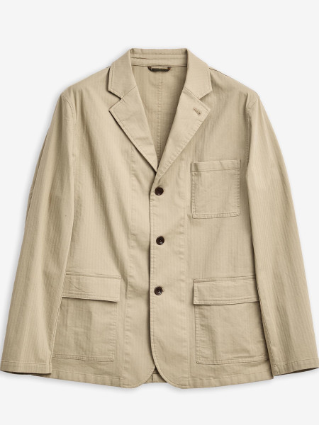 Herringbone Cotton Worker Jacket Herringbone Cotton Worker Jacket