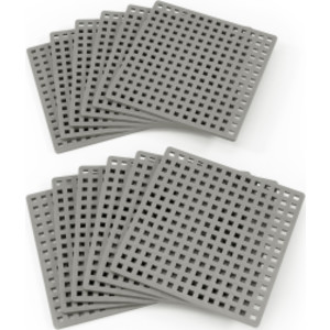 Building Blocks Baseplates, Classroom Pack, Gray, Set of 12
