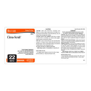 Label RTU Ars 822 Citrus Scrub