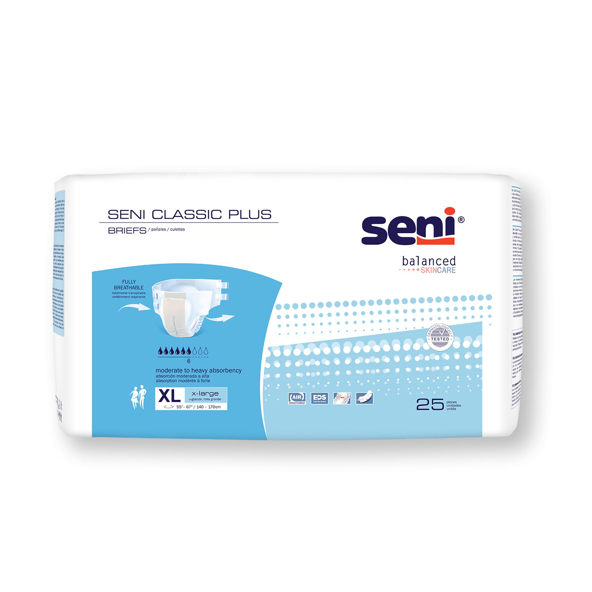 Seni Classic Plus Moderate to Heavy Absorbency Incontinence Brief, Extra Large MK 1163868