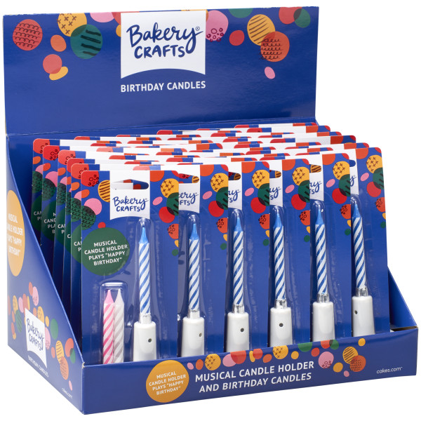 Musical Happy Birthday Counter Display Specialty Candles