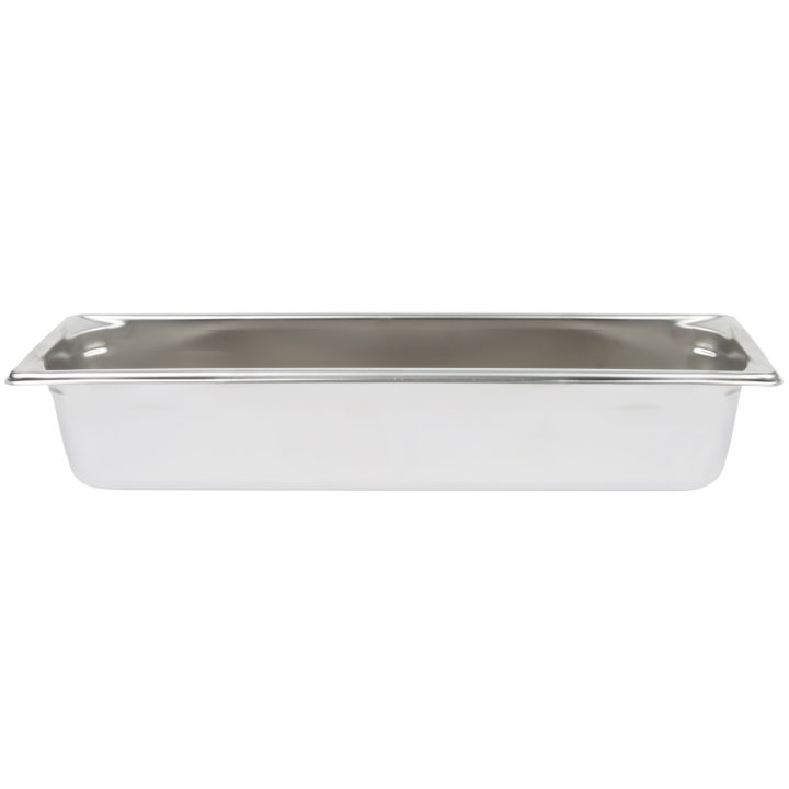 Half-long-size 4-inch-deep Super Pan 3® stainless steel steam table pan