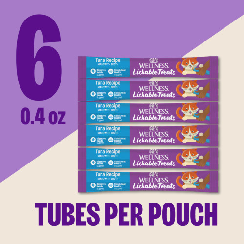 The benefits of Wellness Lickable Treats Tuna Recipe Made with Broth