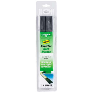 Unger, ErgoTec Soft Replacement, 6", Gray, Rubber Squeegee