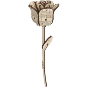 Rose Wooden Flower Model Kit, 29 Pieces