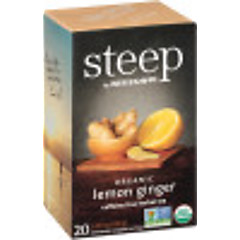 lemon ginger herbal tea - case of 6 boxes - total of 120 teabags