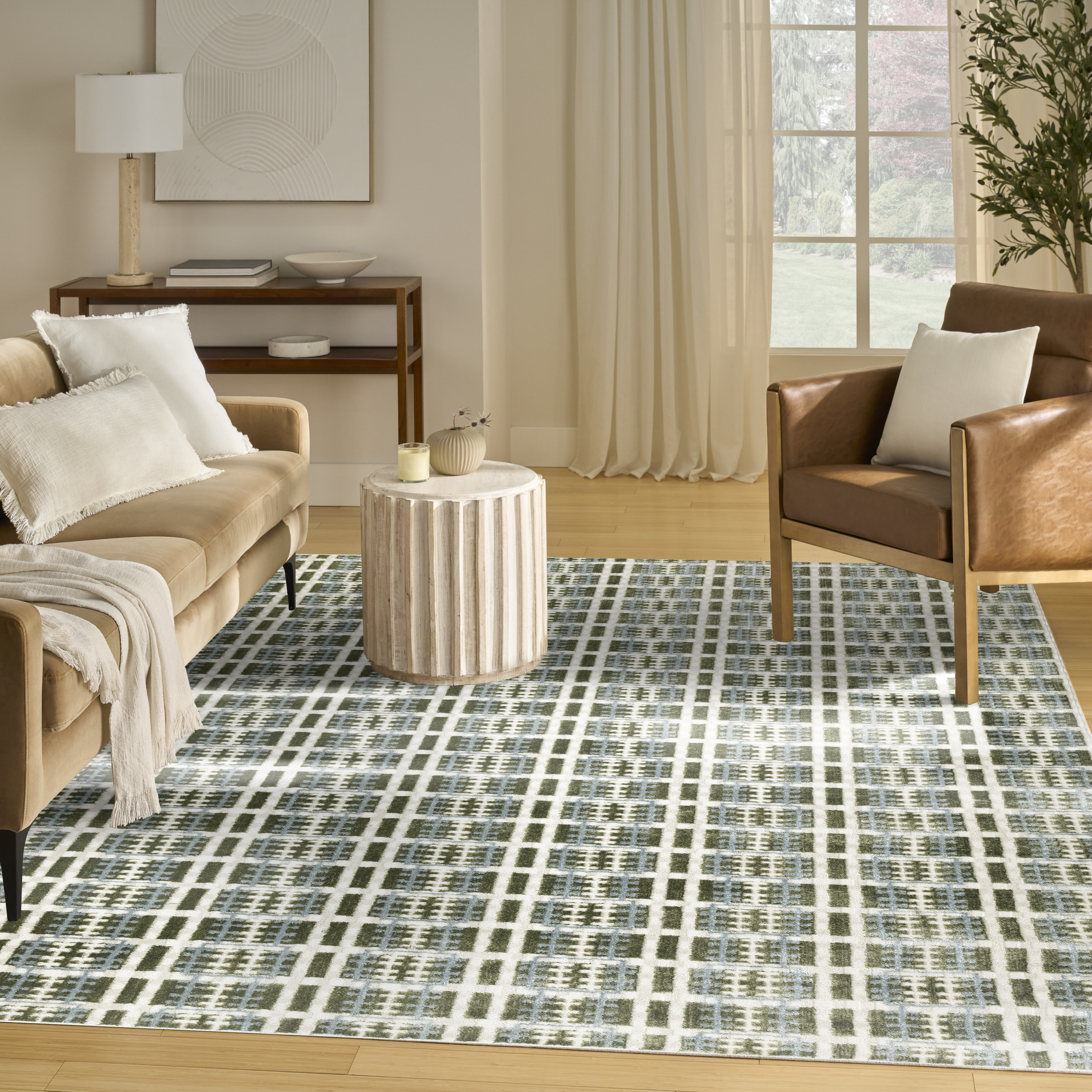 Nourison Nordic 8' x 10' Blue Green Modern Indoor Rug