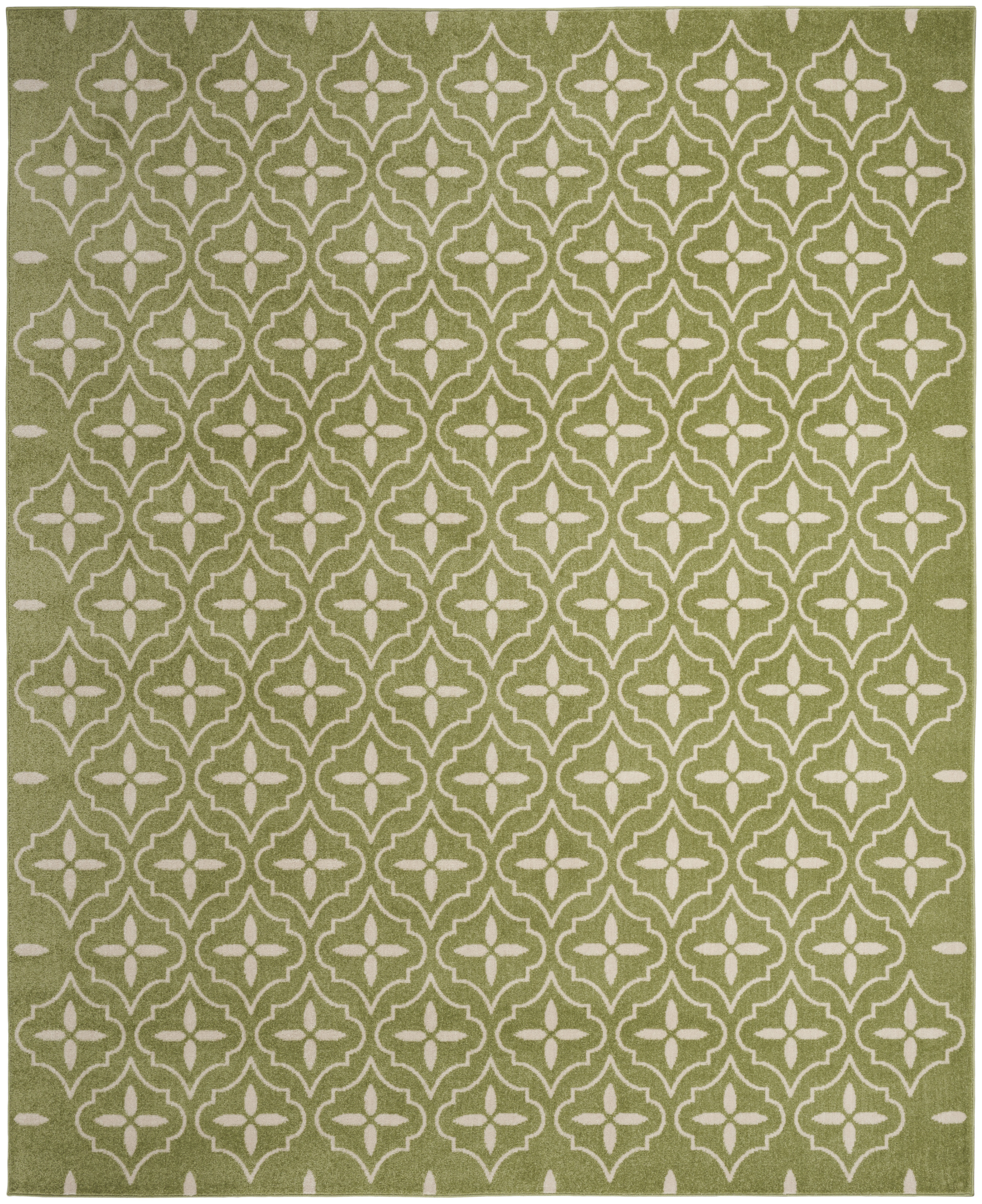 Nourison Nourison Essentials 6' x 9' Green Ivory Modern Rug