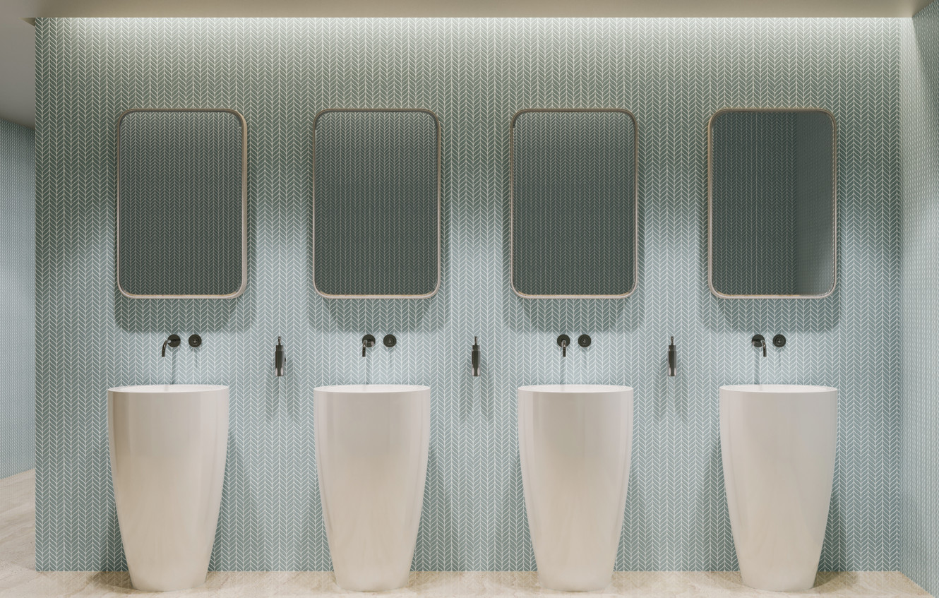 Ozzi Light Blue Leaves Mosaic