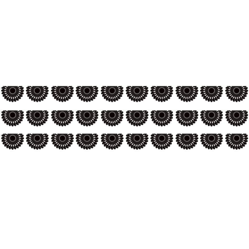 Black and White Fiesta Die-Cut Border Trim, 35 Feet Per Pack, 3 Packs