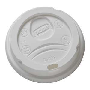 Dixie, WiseSize™ Drink-Thru Lid, Fits 8oz Hot Drink Cups, White