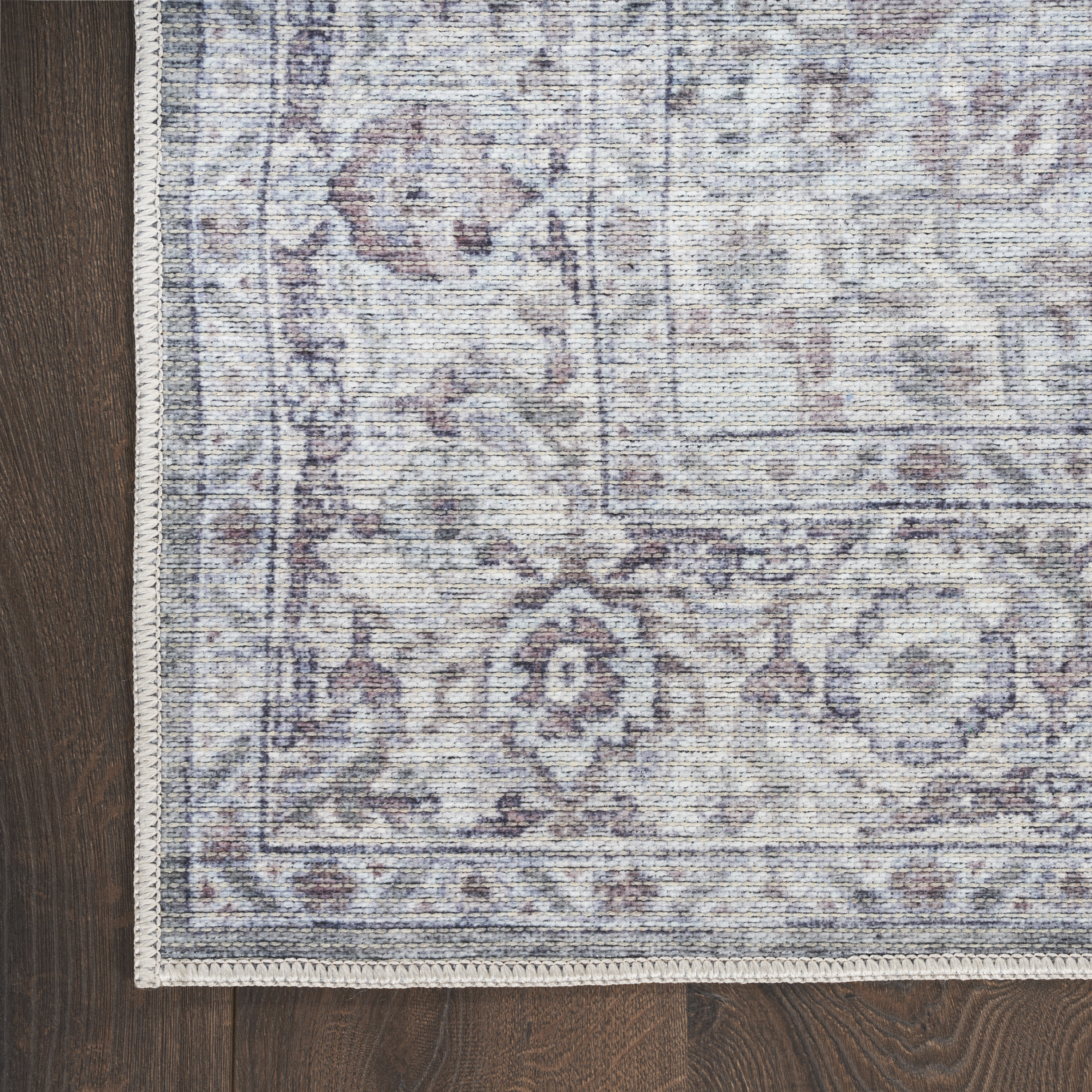 Nourison New Concept Washables 6' x 9' Ivory Grey Vintage Indoor Rug