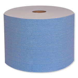 Tork, W1, Heavy Duty Giant Roll, 1 ply, 11.10"x12.00", Paper, Industrial Wipers, Blue