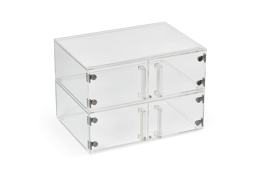 Cubic modular full-size display case