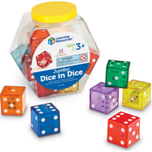 Jumbo Dice in Dice Jumbo Size Set, Pack of 12