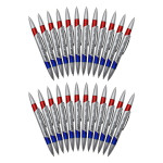Moon Products Swirl Ink Pens, Red/Blue Combo, 12 Per Pack, 2 Packs JRMP80-2