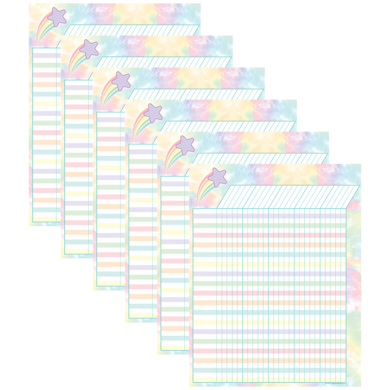 Pastel Pop Incentive Chart, Pack of 6