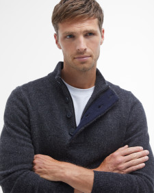 Essential Elbow Patch Jumper Charcoal