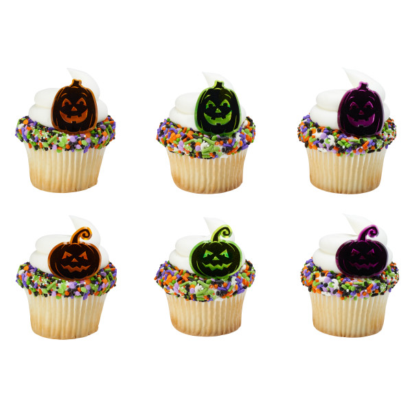 Pumpkin Silhouette Cupcake Rings