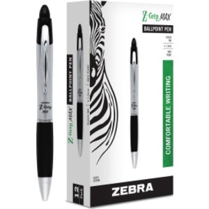 Z-Grip Max Retractable Ballpoint Pen, 1.0 mm, Black, 12-Pack