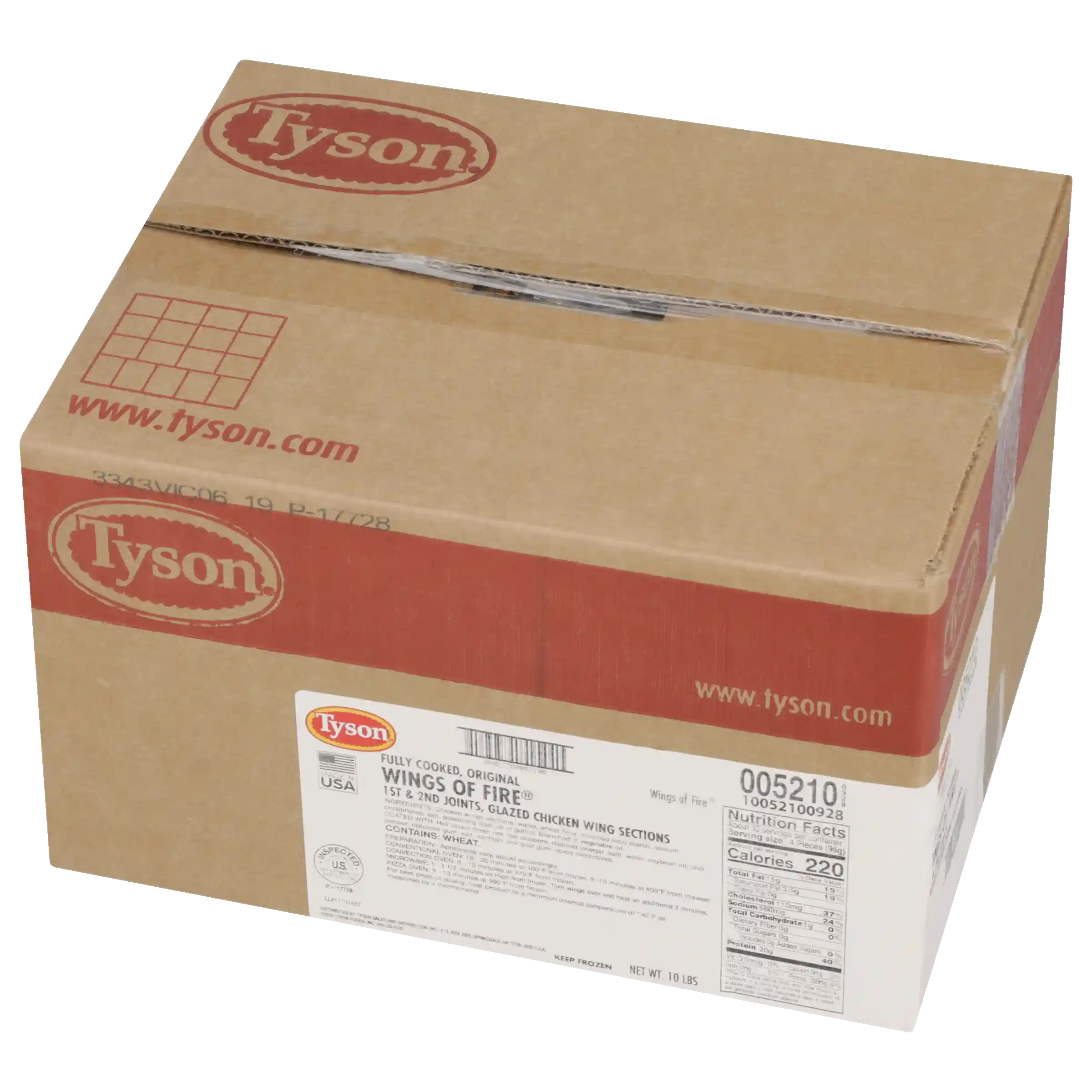 Tyson® Wings of Fire® Fully Cooked Glazed Bone-In Chicken Wing Sections, Small_image_41