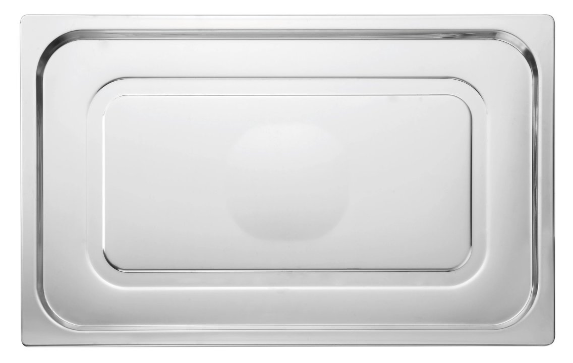 Couvercle plat sans anse GN PRO en acier inoxydable 18/10 de 1/2