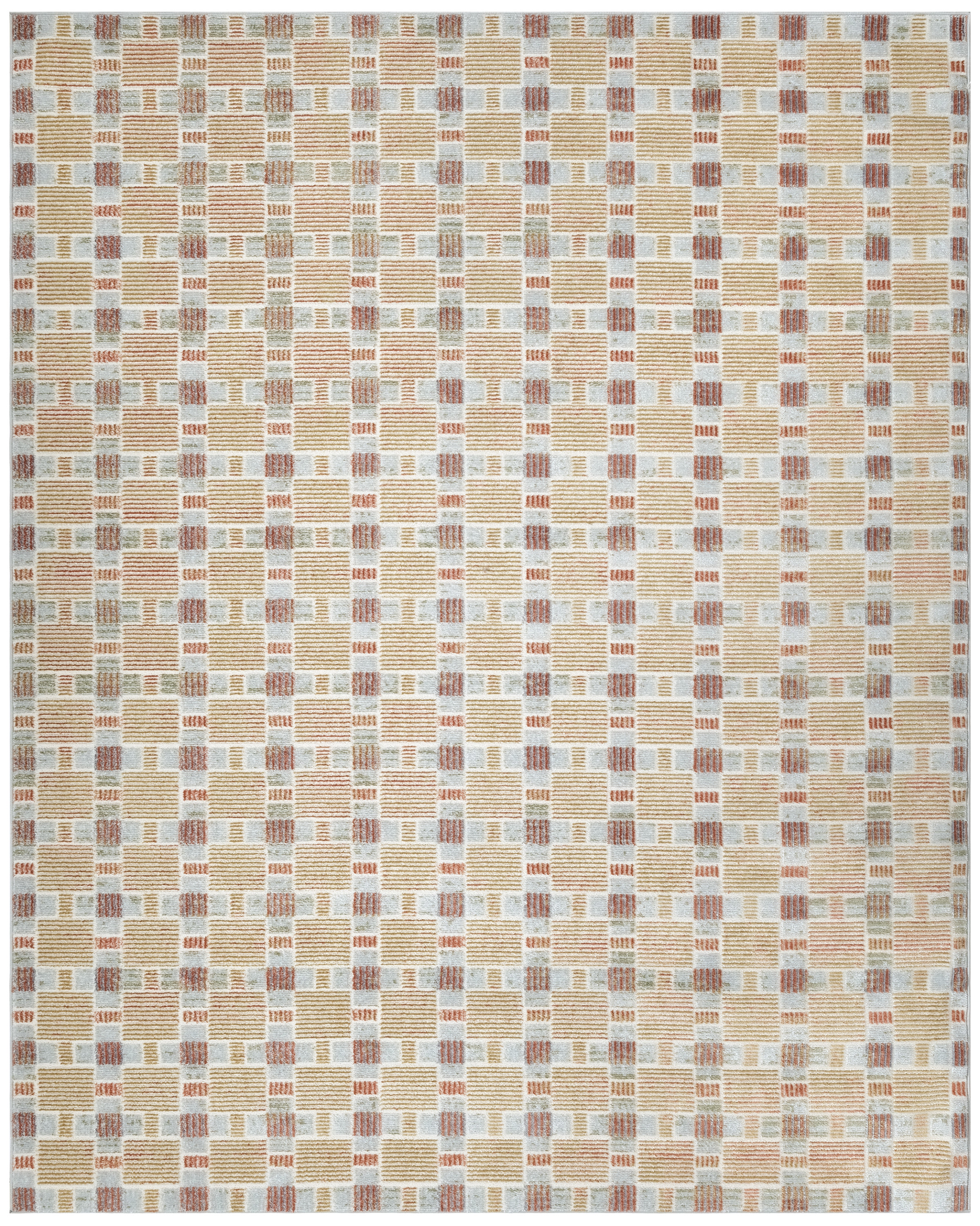 Nourison Nordic 8' x 10' Rust Multicolor Modern Indoor Rug
