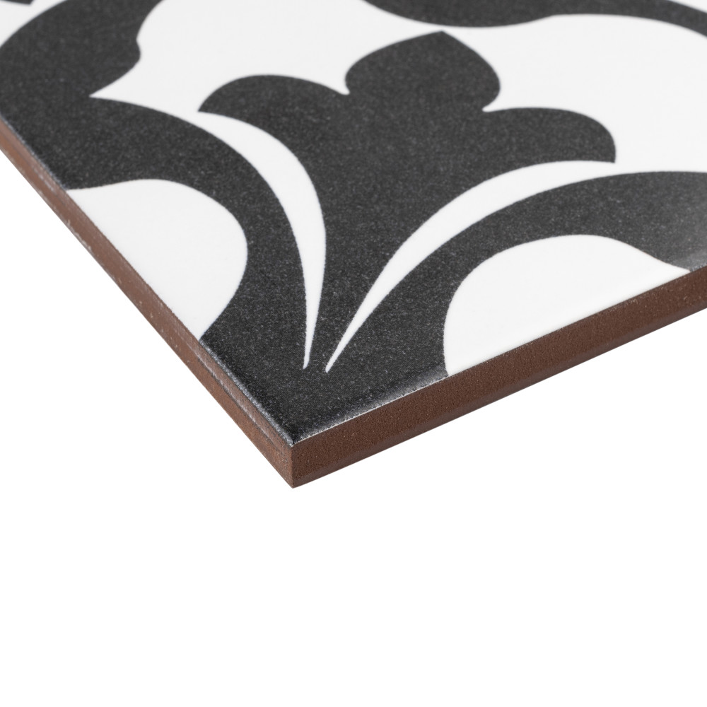 Emotion Nero 7-3/4 in. x 7-3/4 in. Ceramic Floor and Wall Tile