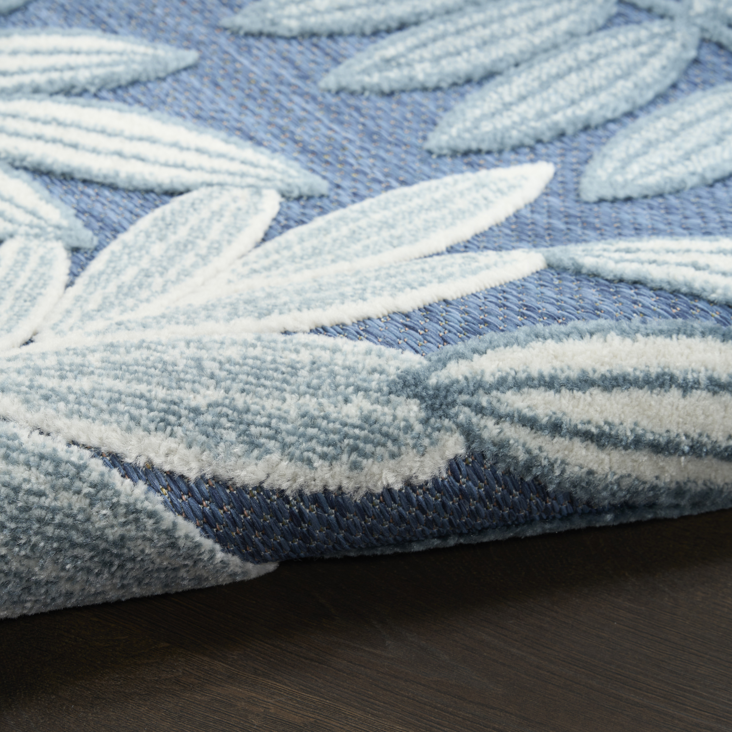 Nourison Aloha 2'8" x 4' Blue Modern Rug