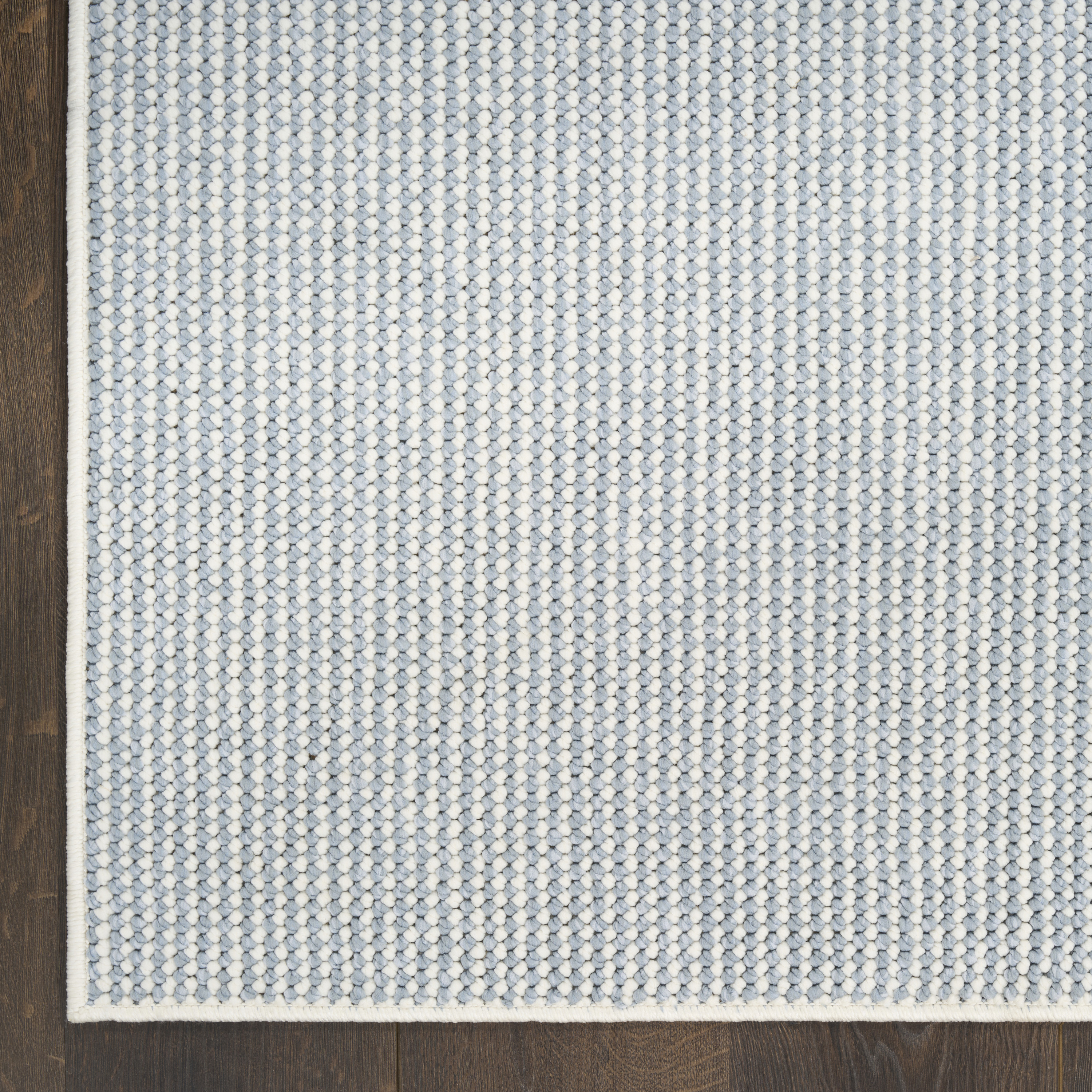 Nourison Natural Texture 5'3" x 7' Ivory Blue Farmhouse Indoor Rug